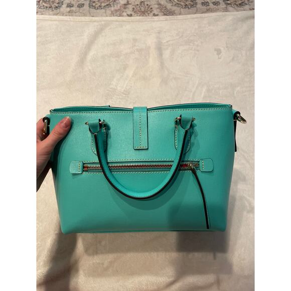 NEW DOONEY & BOURKE Saffiano Leather Top Handle Satchel Bag Top Handle Mint - Picture 9 of 16